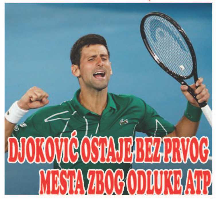 Novak Djoković ostaje bez prvog mesta zbog odluke ATP-a