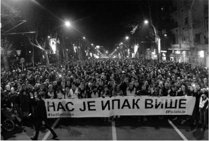 PROTESTI  JEDAN OD PET MILIONA  U SRBIJI